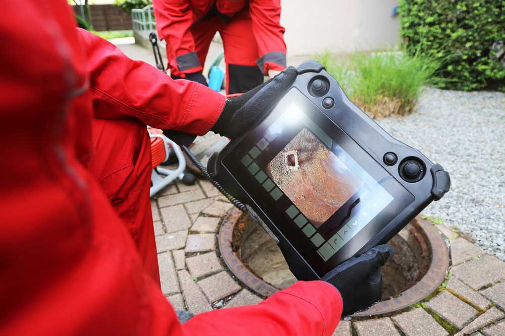 sewer camera inspection up close San Diego, CA.